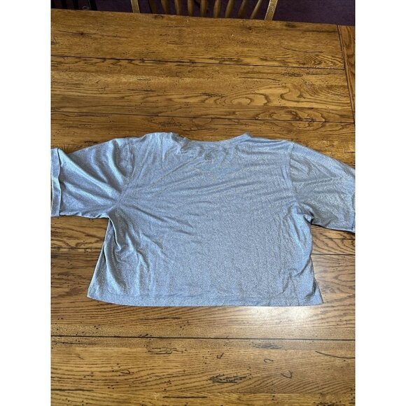 Lululemon X SoulCycle Womens 6?To The Beat Tee Luminosity Foil Print Grey Silver - Picture 7 of 7